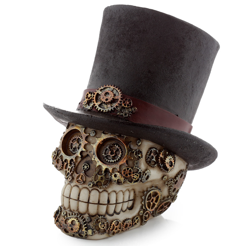 Steampunk Style Skull with Top Hat