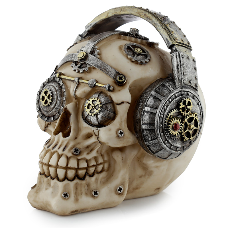 Steampunk Style Skull with Headphones