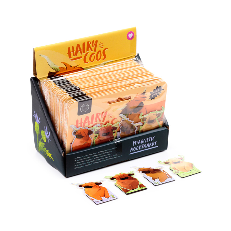 Set di segnalibri magnetici con mucca scozzese