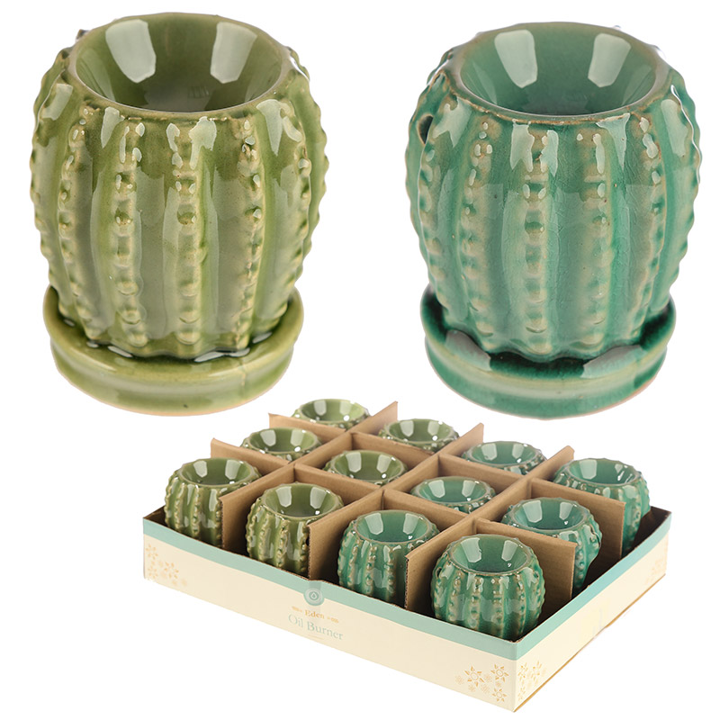 Bruciatore a olio in ceramica Mini Cactus