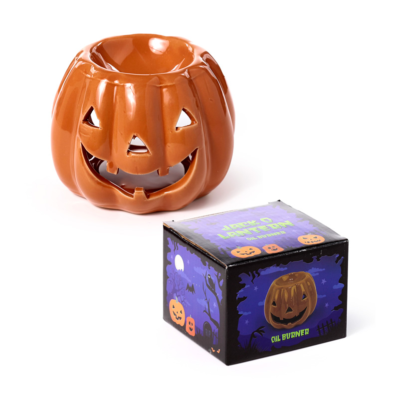 Bruciatore di oli in ceramica a forma di zucca