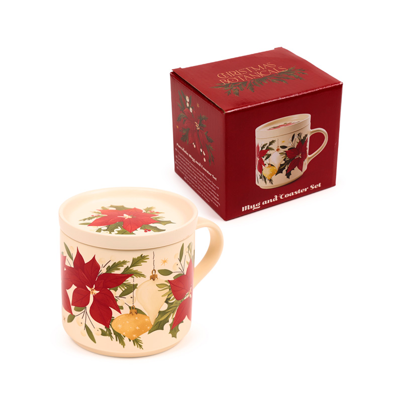 Tazza e sottobicchiere in porcellana natalizia bot